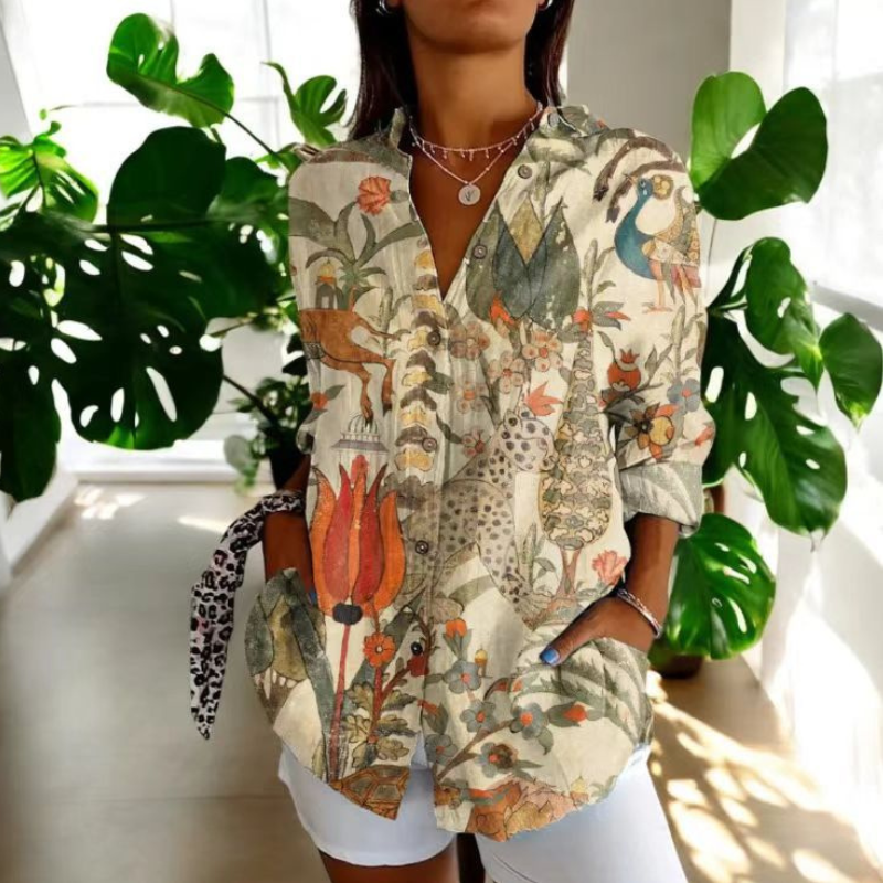 BLESSING - BLOMSTRET BLUSE