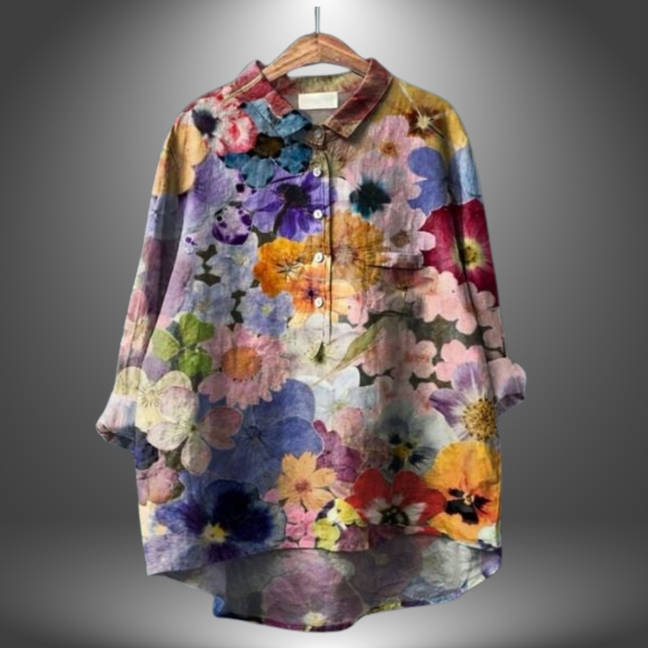 ISABELLA - BLOUSE MED BLOMSTERMOTIV