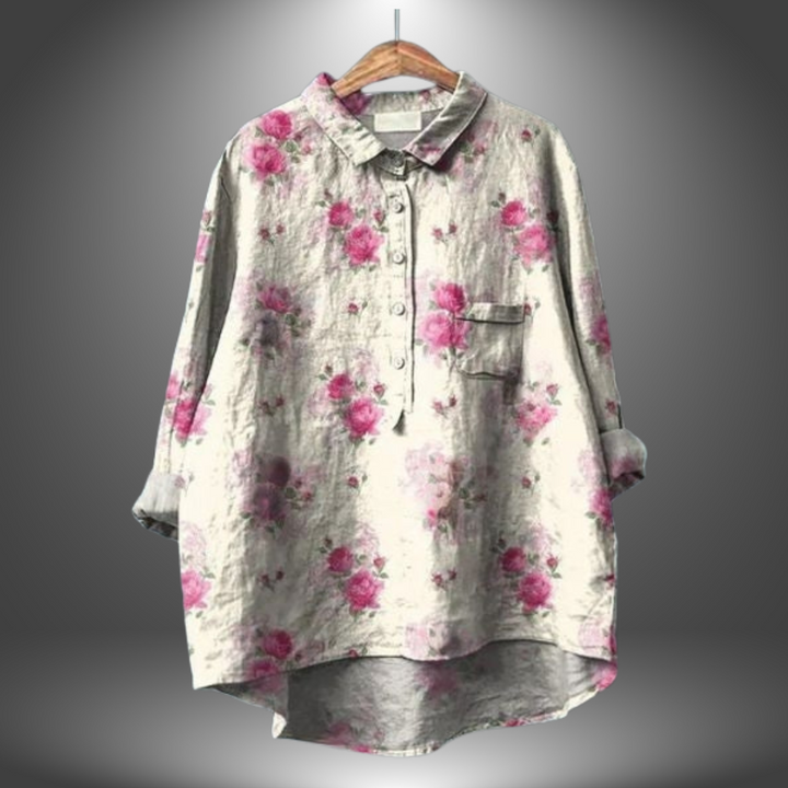 ISABELLA - BLOUSE MED BLOMSTERMOTIV