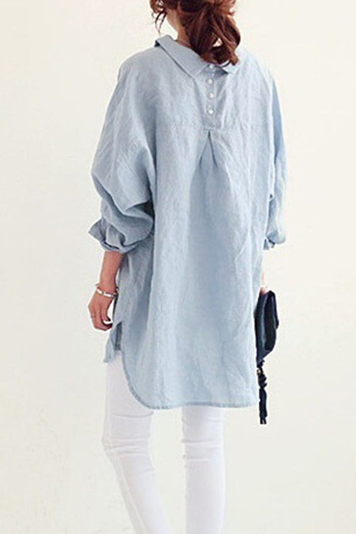 RILEY - OVERSIZED LINNED SKJORTE