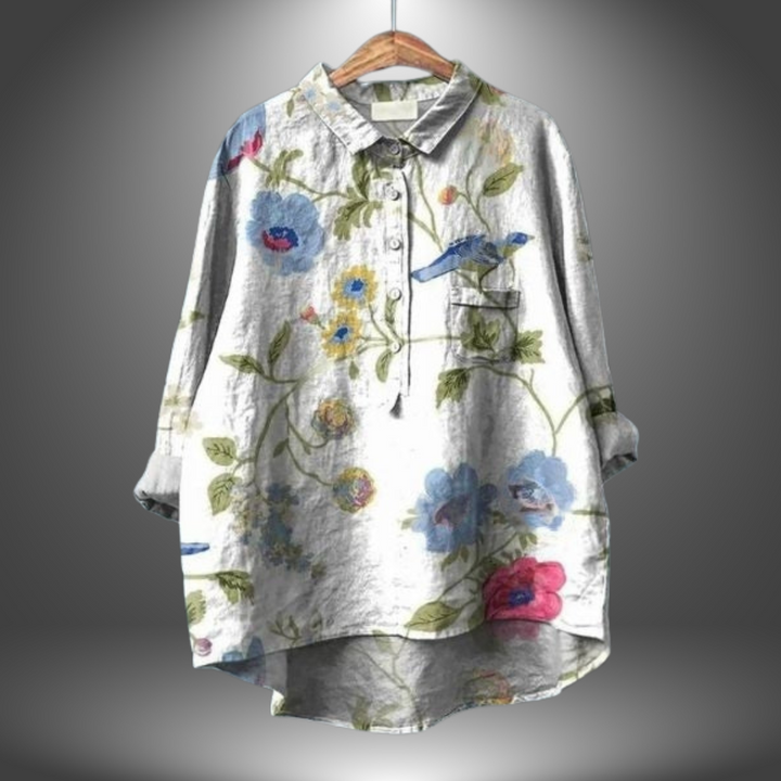 ISABELLA - BLOUSE MED BLOMSTERMOTIV