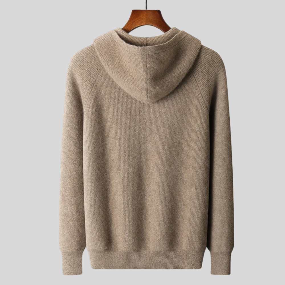 RASMUS - CASHMERE MERINO ULD ZIP-UP