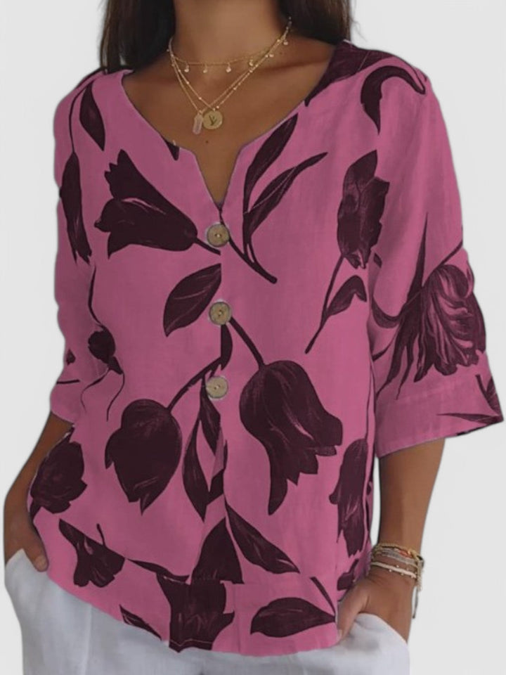 AGNES - BLOMSTRET BLUSE