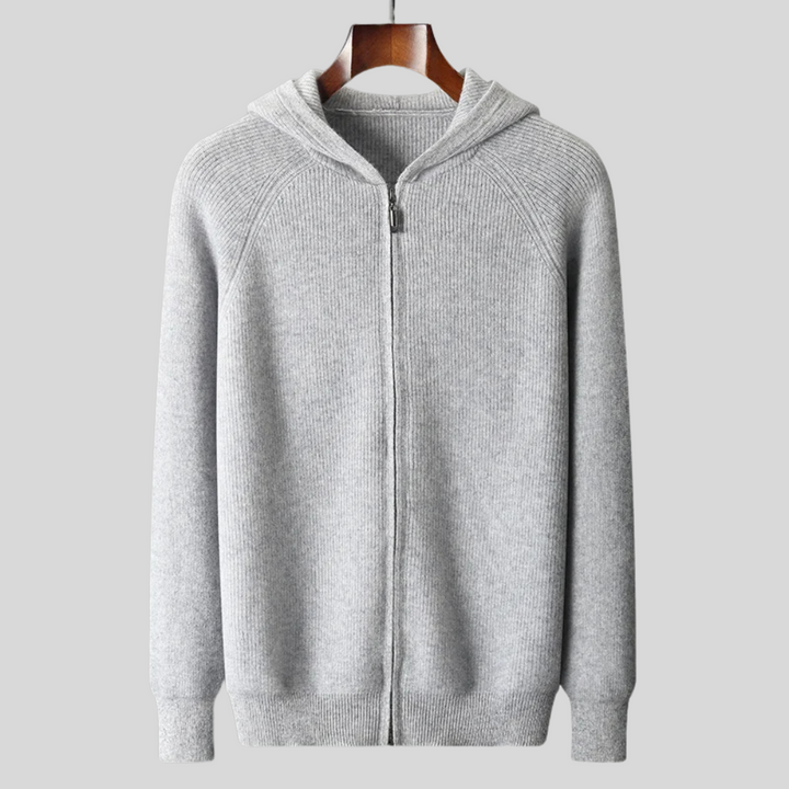 RASMUS - CASHMERE MERINO ULD ZIP-UP