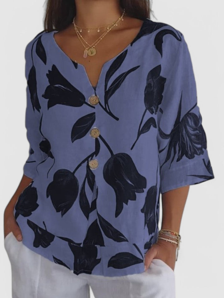 AGNES - BLOMSTRET BLUSE
