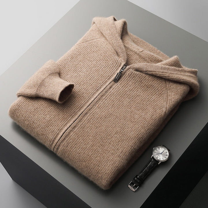 RASMUS - CASHMERE MERINO ULD ZIP-UP