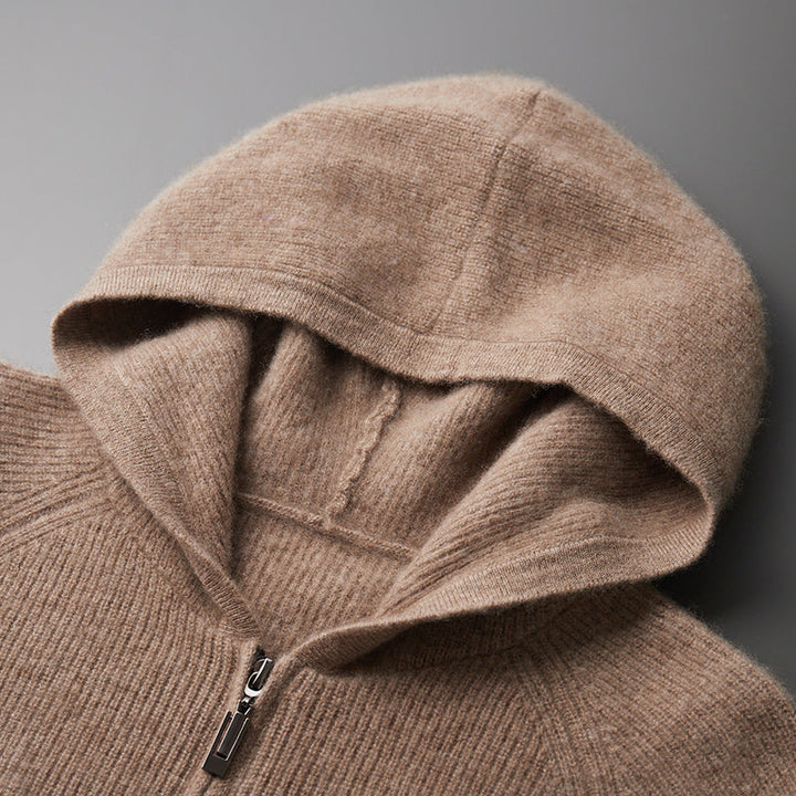 RASMUS - CASHMERE MERINO ULD ZIP-UP