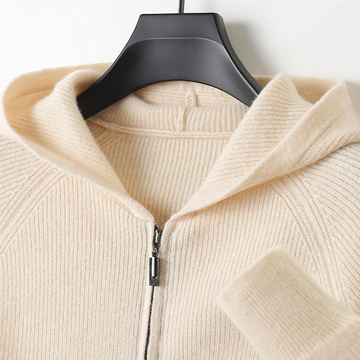 RASMUS - CASHMERE MERINO ULD ZIP-UP