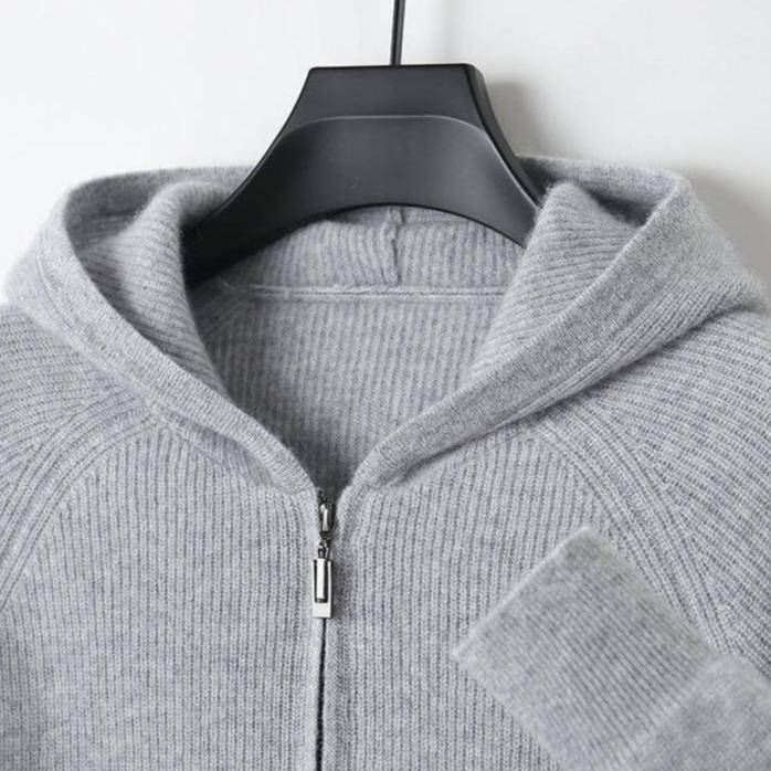 RASMUS - CASHMERE MERINO ULD ZIP-UP