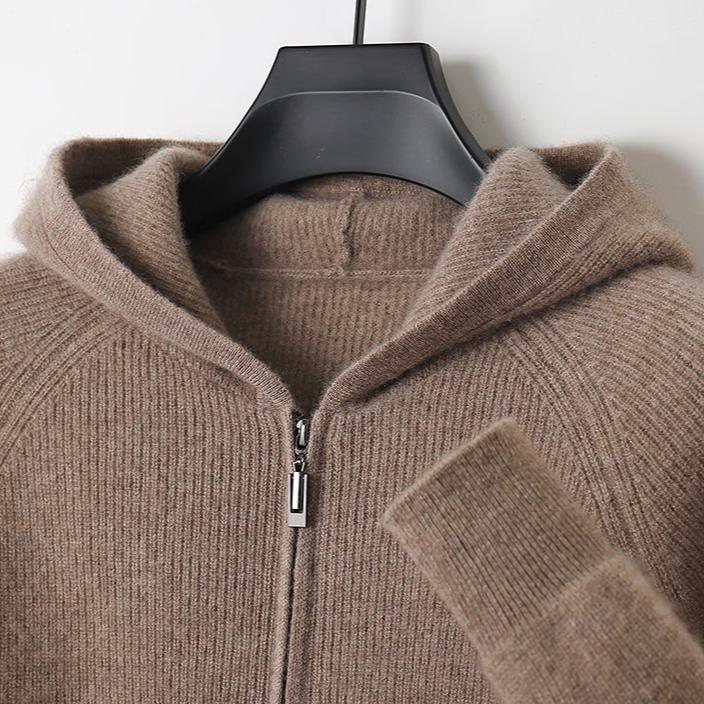 RASMUS - CASHMERE MERINO ULD ZIP-UP