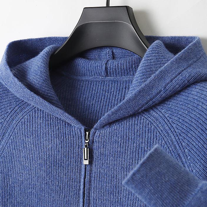 RASMUS - CASHMERE MERINO ULD ZIP-UP