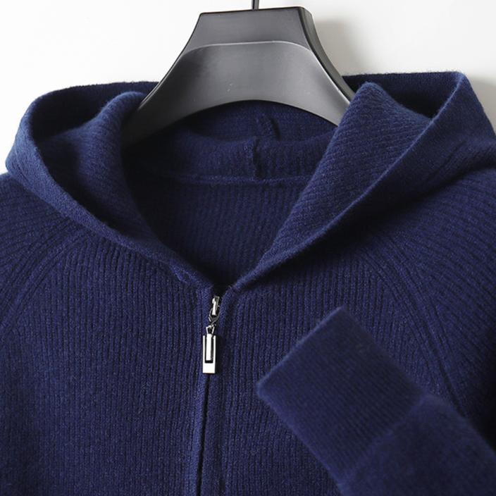 RASMUS - CASHMERE MERINO ULD ZIP-UP