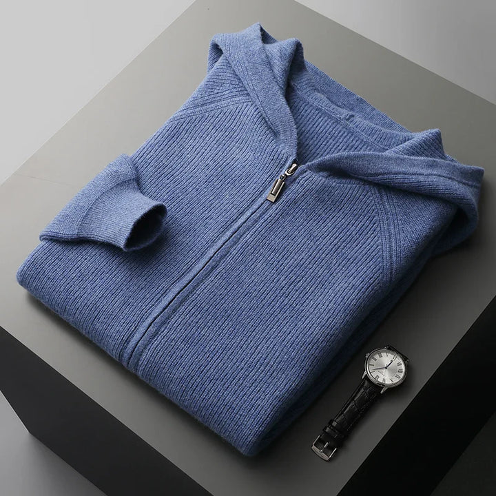 RASMUS - CASHMERE MERINO ULD ZIP-UP