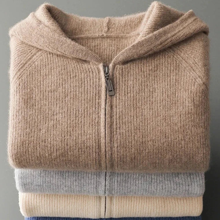 RASMUS - CASHMERE MERINO ULD ZIP-UP