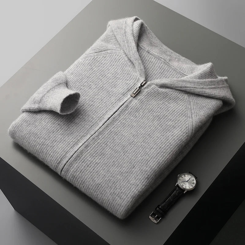 RASMUS - CASHMERE MERINO ULD ZIP-UP