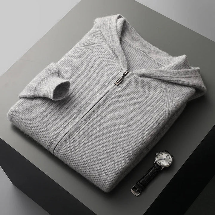 RASMUS - CASHMERE MERINO ULD ZIP-UP