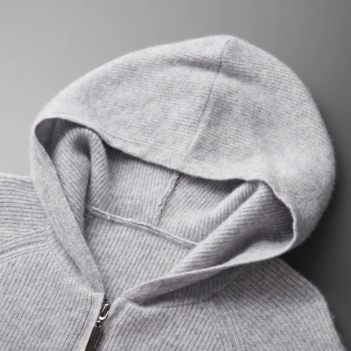 RASMUS - CASHMERE MERINO ULD ZIP-UP