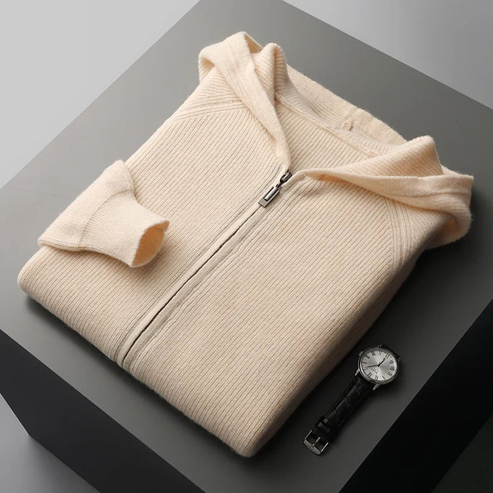 RASMUS - CASHMERE MERINO ULD ZIP-UP