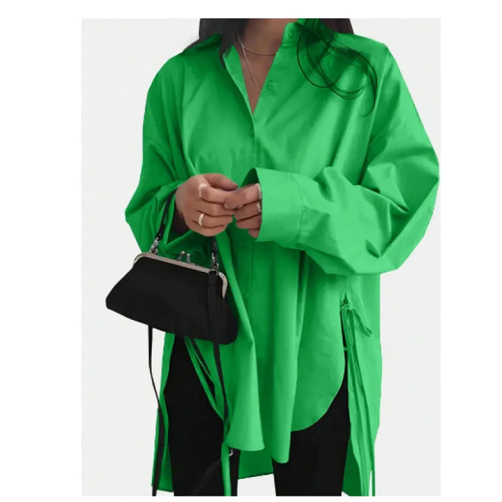 RILEY - OVERSIZED LINNED SKJORTE